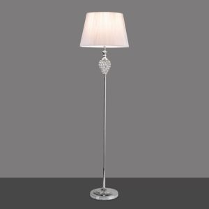Hannah Chrome & Crystal Standard Floor Lamp