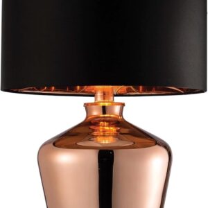 Randy Modern High Shine Copper Effect Glass Table Lamp