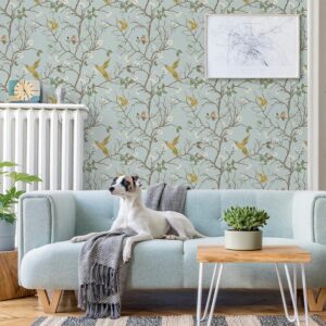 Vintage Jungle Bird Self-Adhesive Wallpaper